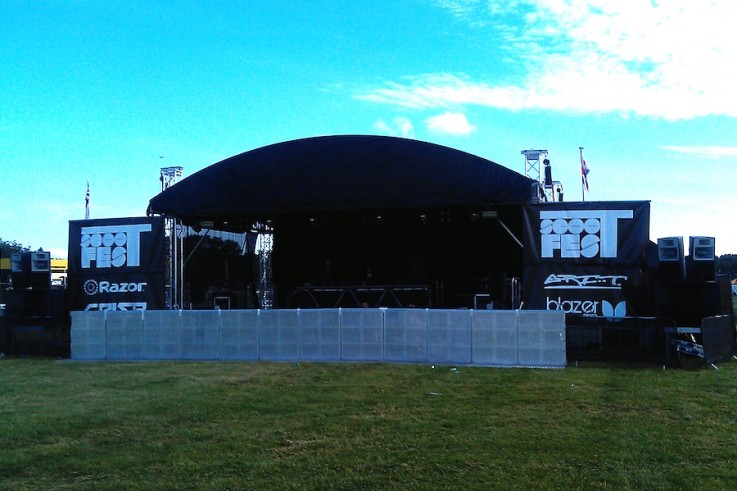 10x8 arc roof stage hire bristol