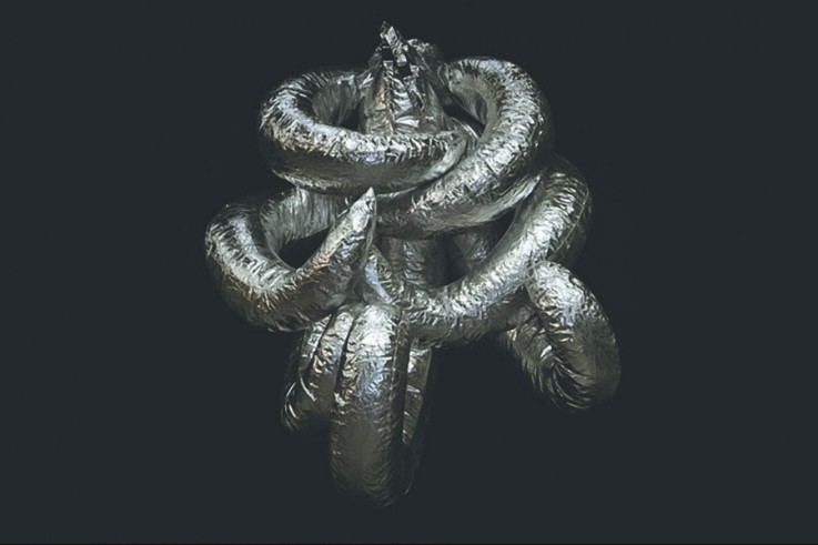 inflatable silver monster okoru events