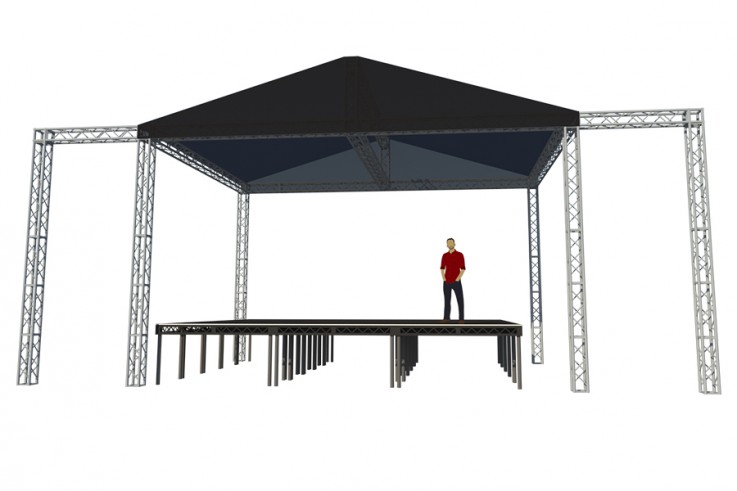 okoru event hire large stage music structure truss bristol